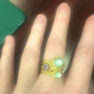 Three Anna Beck cocktail rings